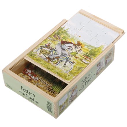 Pettson och Findus 4 x träpussel