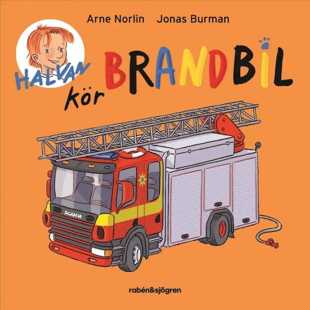 Halvan kör brandbil