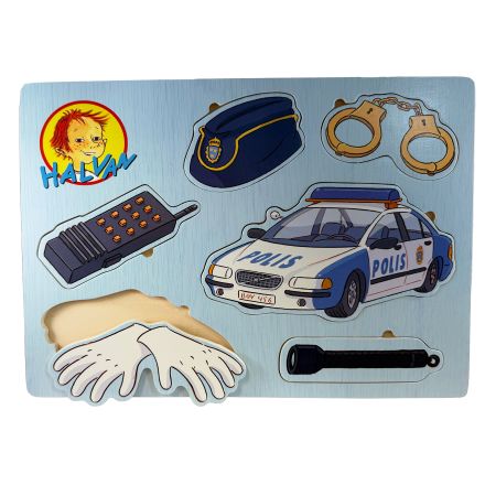 Halvan polis fingerpussel