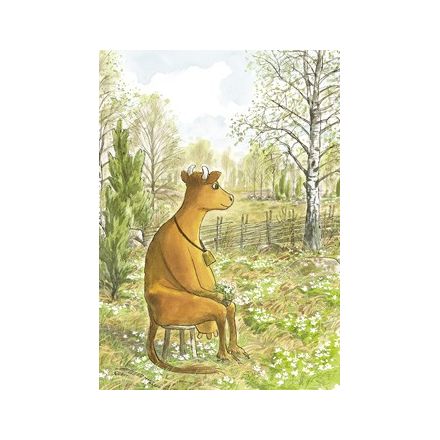 Mamma Mu och Kråkan vitsippor A4