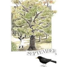 September - Linneas månadsbilder  - Vykort