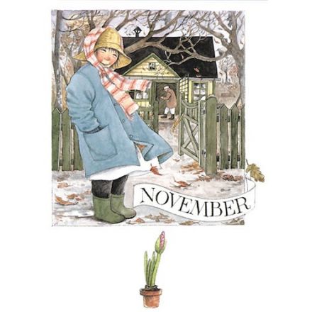 November - Linneas månadsbilder  - Vykort
