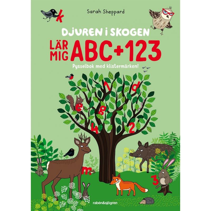 Djuren i skogen , lär mig ABC + 123