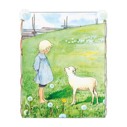 Bä bä vita lamm affisch